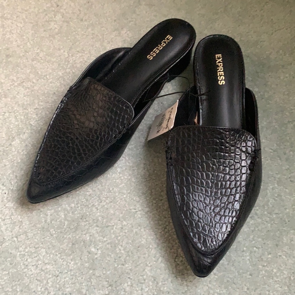 Express - mule with black snakeskin